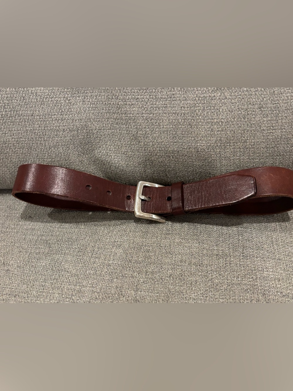 Amanda Smith Dark Brown Leather Waist Belt with Silver Buckle